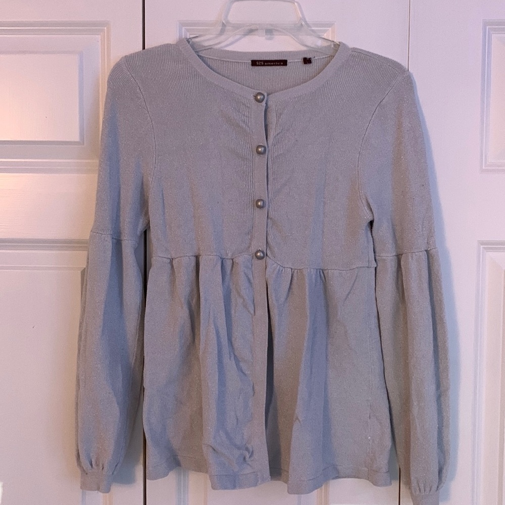 525 America sparkle silver sweater